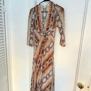 Maje midi dress animal print